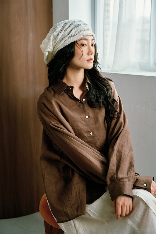 夏日針織堆堆帽(米白)