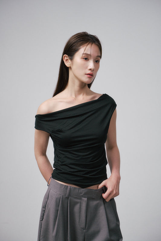 馬倫垂墜感背心(黑)