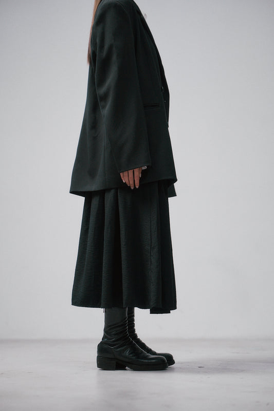 飄逸抽繩縐褶裙