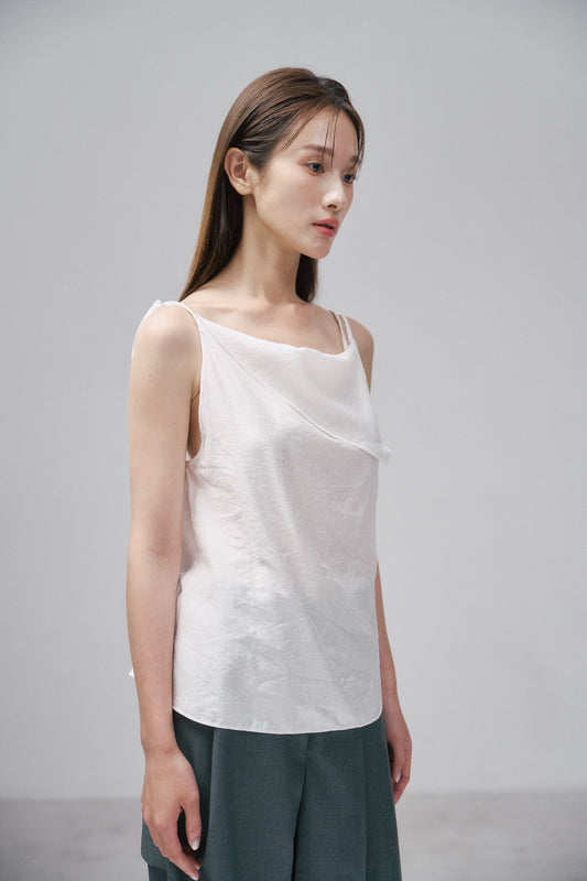 清透細肩帶背心(白)