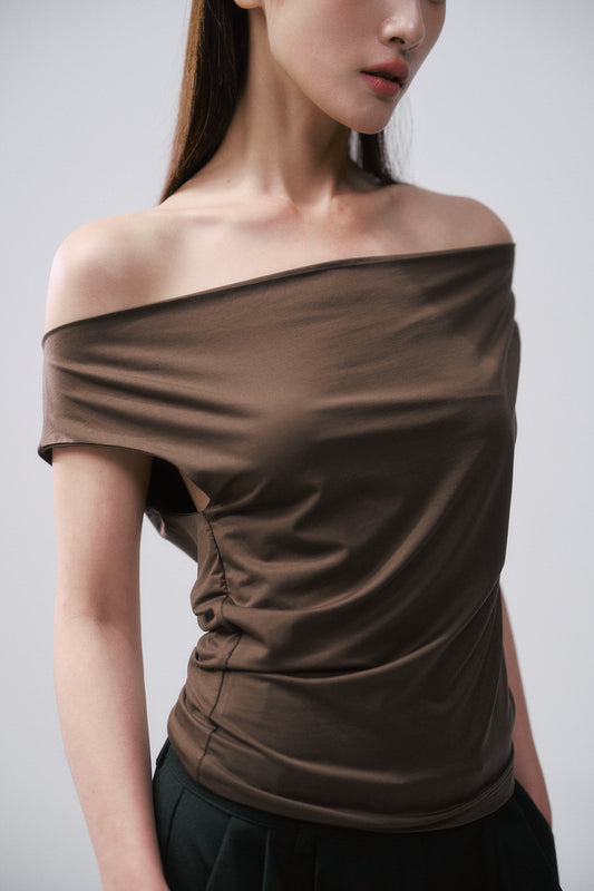 馬倫垂墜感背心(棕)