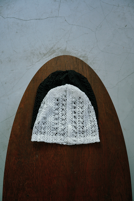 鏤空針織堆堆帽(黑)