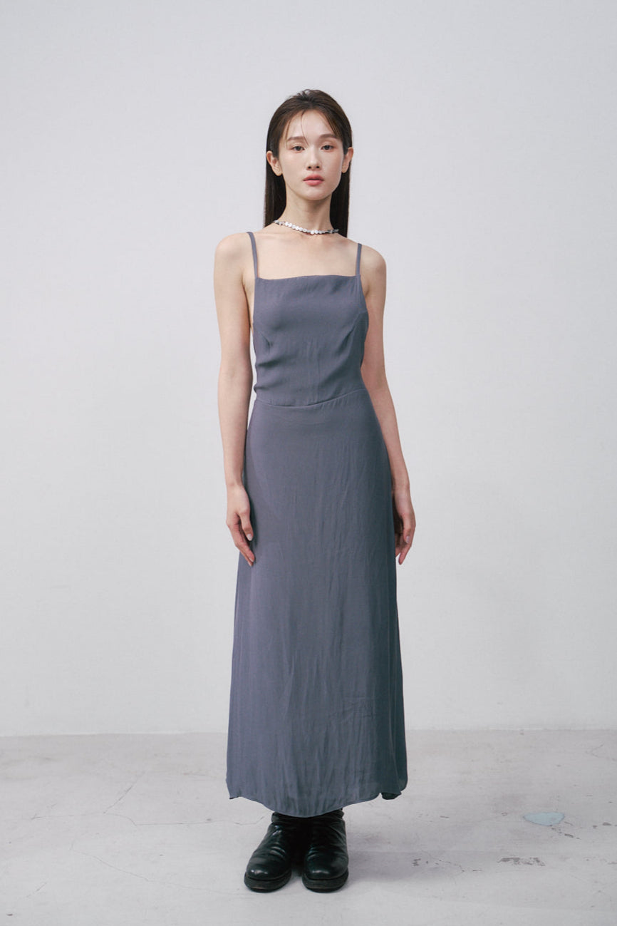 空靈綁帶洋裝(灰)